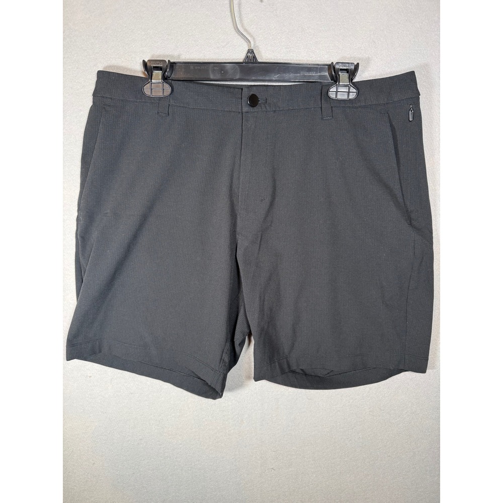 Lululemon Commission Short Warpstreme 7 Black Mens Size 34 Chino Golf Shorts